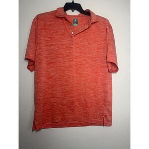 Pro Tour Airplay Mens XL Orange Space Dye Performance Golf Polo Shirt Short Slv